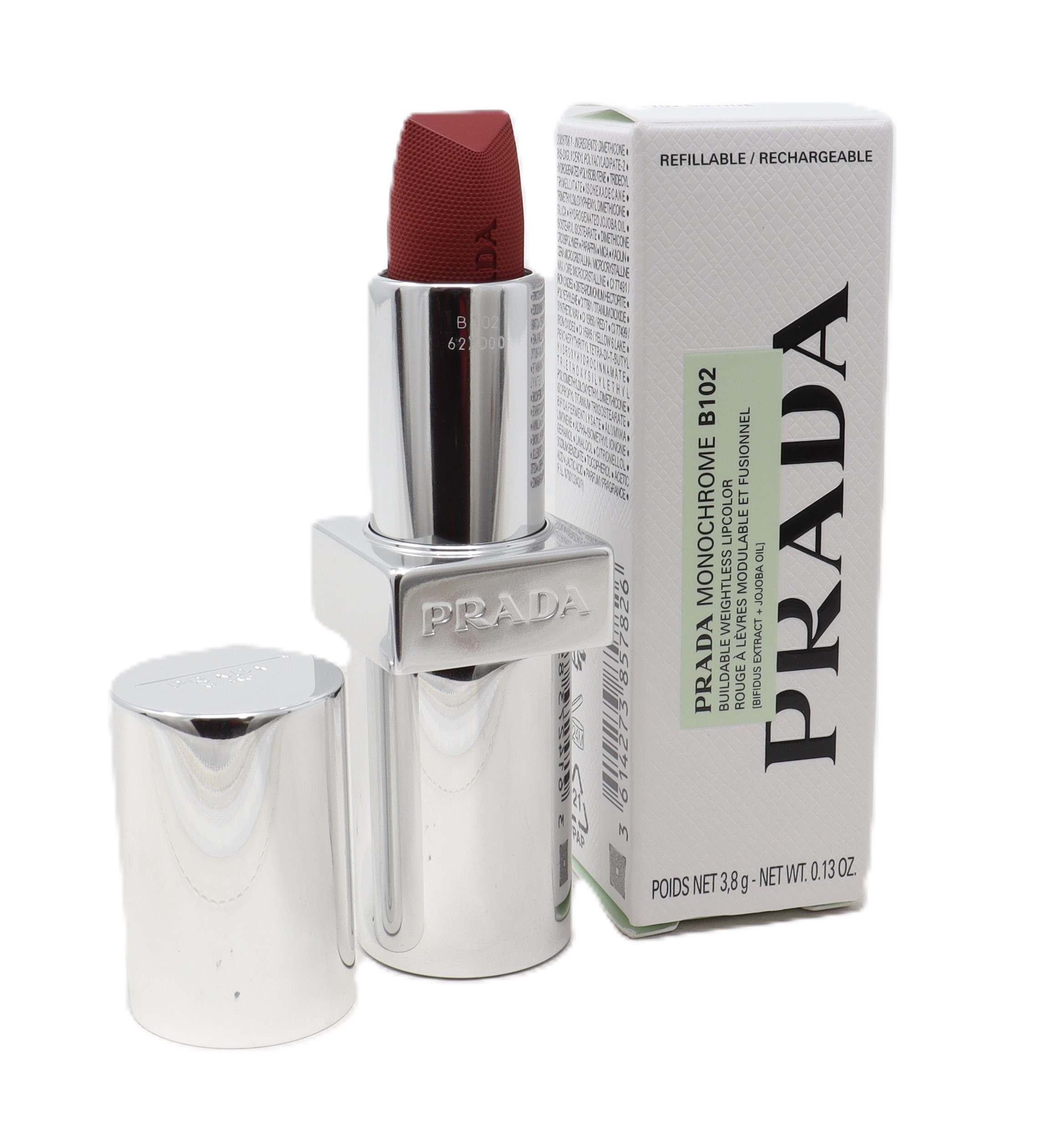 Prada Monochrome Hyper Matte Refillable Lipstick: Keanggunan yang Tahan Lama